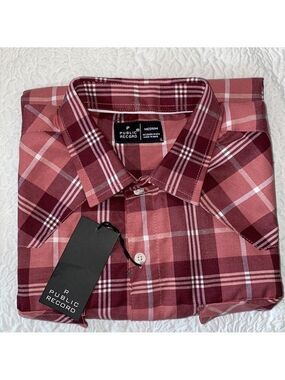 Public Record Plaid Button Down Long Sleeve Shirt